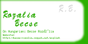 rozalia becse business card